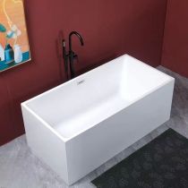 Bathtub & Black Freestanding Faucet