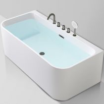 Baignoire avec Ensemble de 5 Pièces Gris