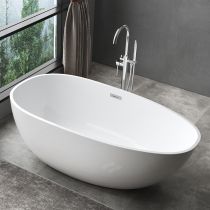 Bathtub & Silver Freestanding Faucet