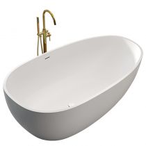 Bathtub & Gold Freestanding Faucet