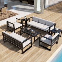 5-Piece Set (2 Chairs & Loveseat & 3-Seater Sofa & Coffee Table)