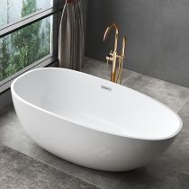 Bathtub & Gold Freestanding Faucet