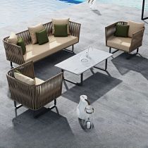 4-Piece Set(2 Chairs & 1 3-person Sofa & 1 Coffee Table)