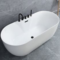 Vasca da Bagno + Set 5 Pezzi Nero