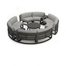 5-Piece Set (4 Curved Sofas & Coffee Table)