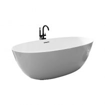 Bathtub & Black Freestanding Faucet