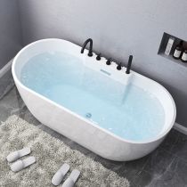 Vasca da Bagno + Set 5 Pezzi Nero