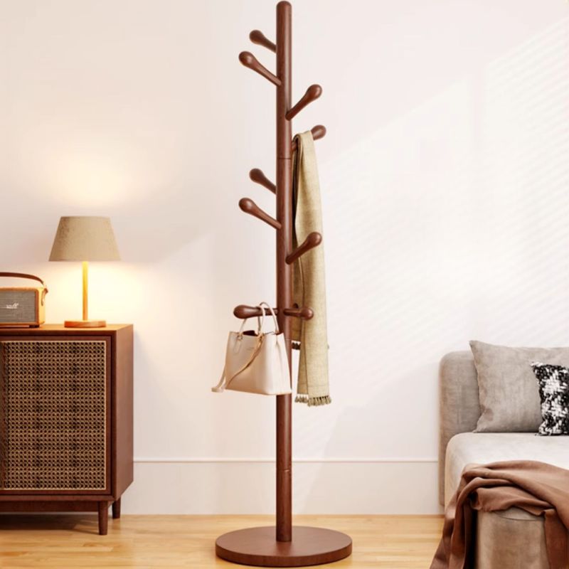 Art Deco Brown Hall Rack with Beech Wood Frame and Wood Hook, Free ...
