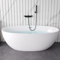 Bathtub & Black Wall Mounted Faucet