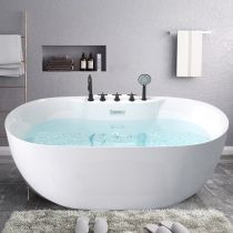 Badewanne & Schwarzes Fünfteiliges Set