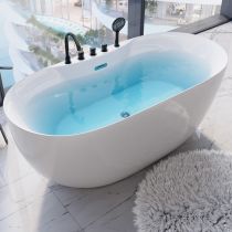 Vasca da Bagno + Set 5 Pezzi Nero