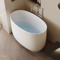 Badewanne+silberne Standarmatur