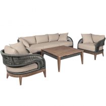 4-Piece Set(2 Chairs & 1 3-person Sofa & 1 Coffee Table)