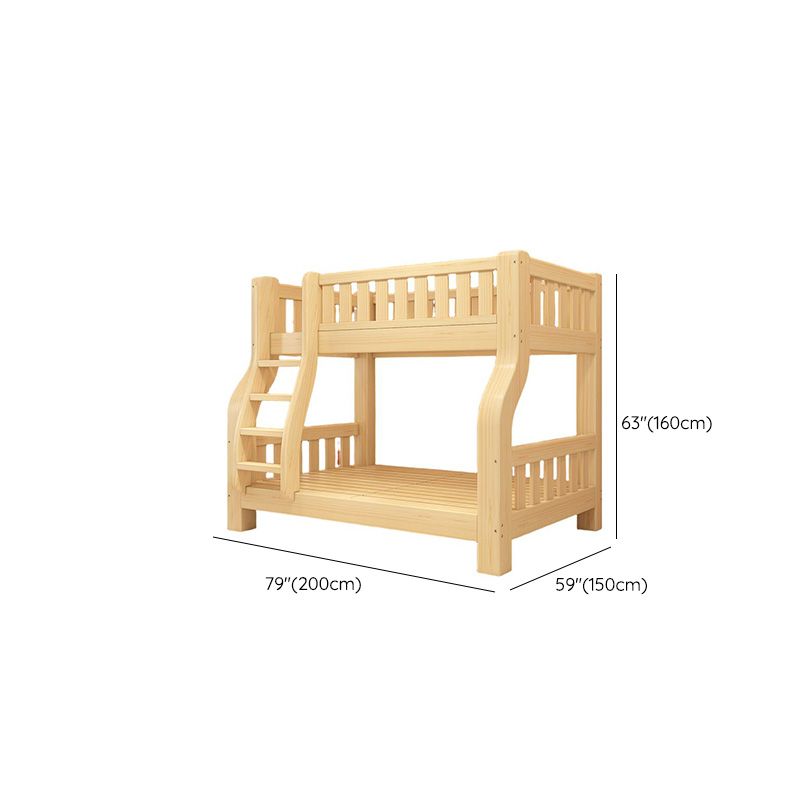 Modern Wood Bunk Bed with Ladder for Kids - Stylish & Functional Dimensions