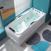 Bathtub & Silver 5-Piece Set & Whirlpool Massage