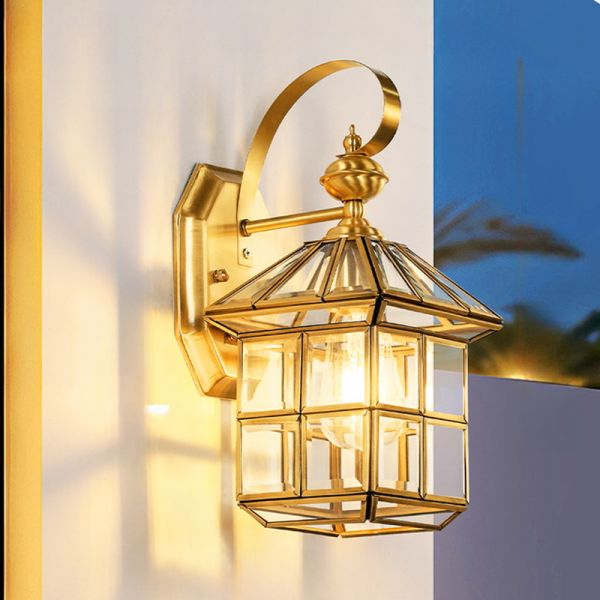 ヨーロピアンウォールライト屋外防水ガラスウォールランプE27