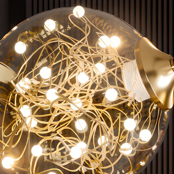 15灯 3段 ガラスシェード シャンデリア 調整可能な吊り棒付き