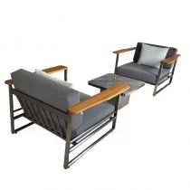 Conjunto de 3 Peças (2 Pessoas Solteiras & 1 Mesa de Chá)