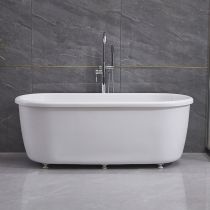 Wanna+srebrna wolnostojąca bateria wannowa