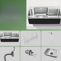 cuba+cesto escorredor+dosador de detergente+conjunto de drenagem+bacia interna