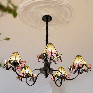 い91ティファニー技法 シャンデリア 常夜灯4