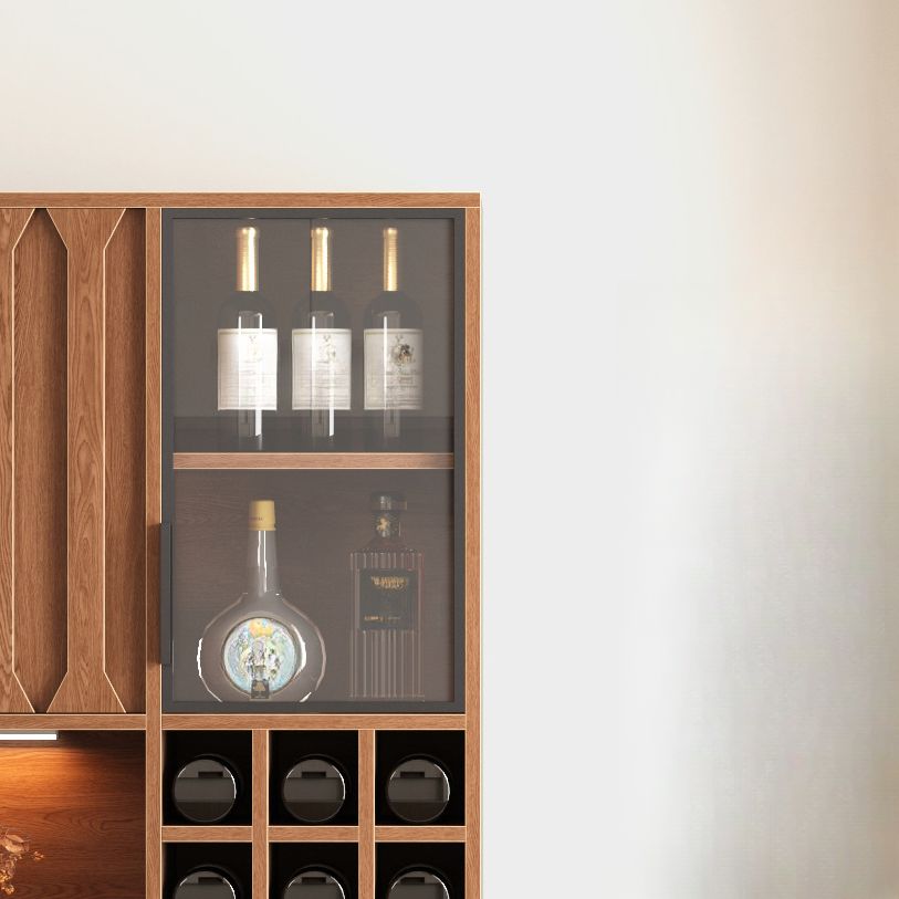 Detached Wine Cabinet with Bar Glass Holder Shelf, Lighted, Pile-upon ...