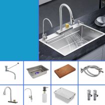 Cuba+Torneira+Cesto escorredor+Tábua de corte+Dispensador de sabão+Conjunto de drenagem