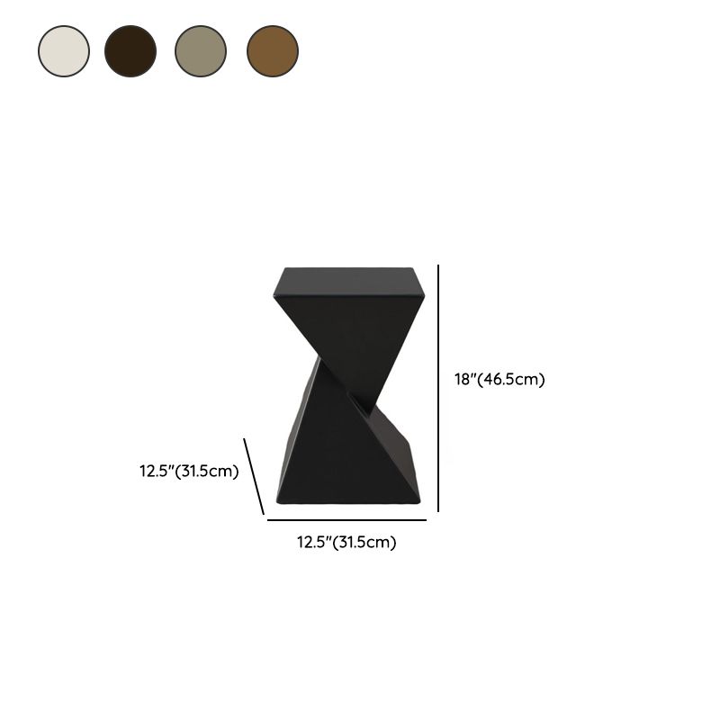 Modern Geometric End Table with Monolithic Concrete Design Dimensions