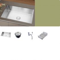Wastafel, afdruipmand en drainagekit