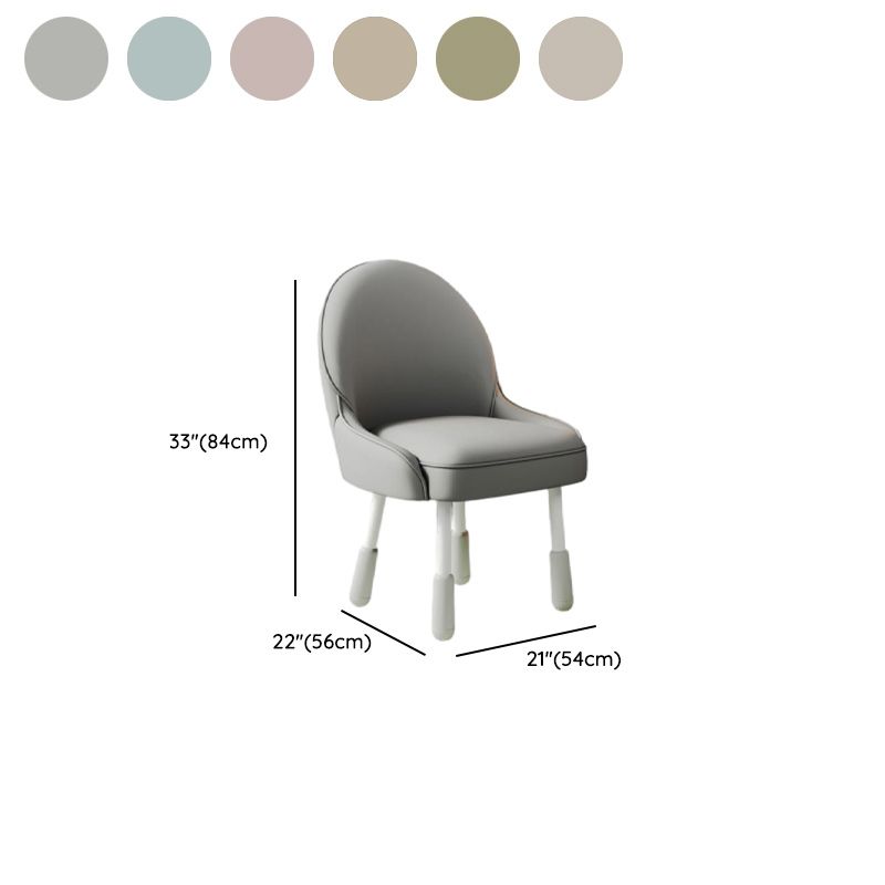 Adjustable Height Kids Desk Chair with Faux Leather Upholstery Dimensions