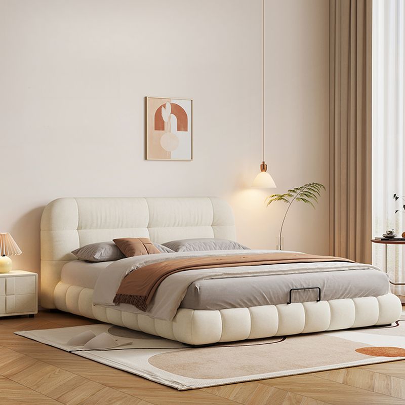 Solid Color Button-Tufted Pallet Bed Frame for Living Room Beds