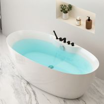 Vasca da Bagno + Set 5 Pezzi Nero