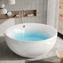 Baignoire & Robinet Autoportant Argenté