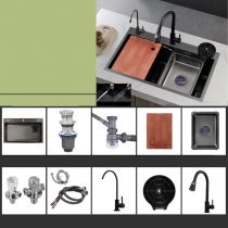 Wastafel & kraan & glas spoeler & filterkraan
