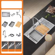 Wastafel&Kraan&Snijplank&Nestelbak&Drain Kit&Hoekklep