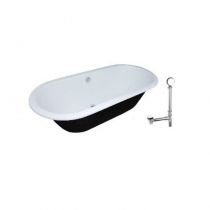 Vasca da bagno+scarico color argento