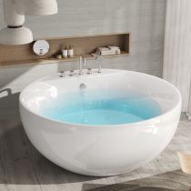Badewanne & 5-Teiliges Set in Silber