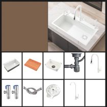 fregadero+grifo+grifo para agua filtrada+enjuagador de vasos