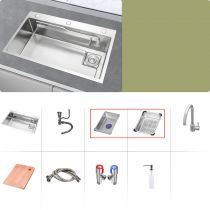 fregadero+grifo+dispensador de jabón