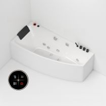 Wanna+czarny zestaw 5-częściowy+hydromasaż+termostat