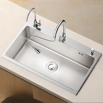 fregadero+grifo+grifo de agua filtrada+dispensador de jabón