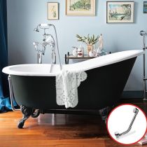 Vasca da bagno+kit di scarico