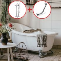 Vasca da bagno+rubinetto da terra