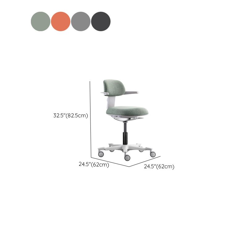 Upholstered Kids' Adjustable Chair with Casters – Modern & Functional Dimensions