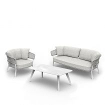 Set van 3 stuks (1 stoel&1 bank voor 3 personen&1 salontafel)