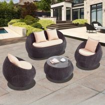 4-Piece Set(2 Chairs & 1 Loveseat& 1 Coffee Table)