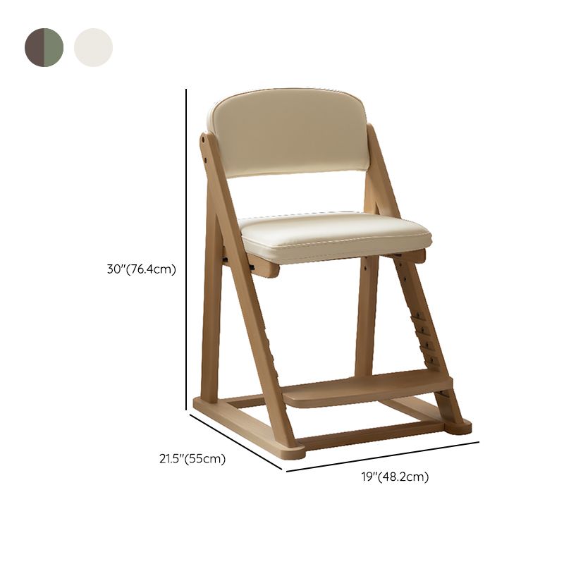 Adjustable Upholstered Armless Kids Chair with Solid Wood Frame Dimensions