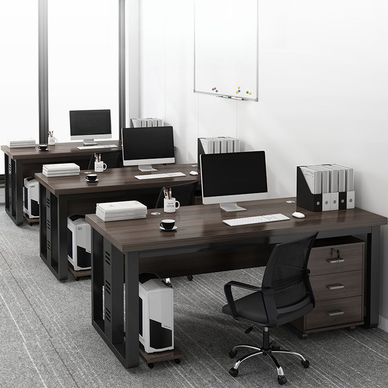 Front Splash Cocoa Metal Desk with Scratch Resistant Surface, CPU ...