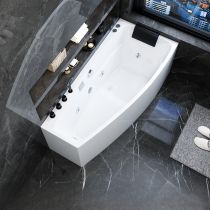 Badewanne+5-teilige Armatur+Massagefunktion