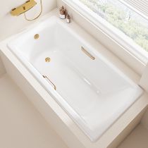 Vasca da bagno+rubinetto a cascata color oro